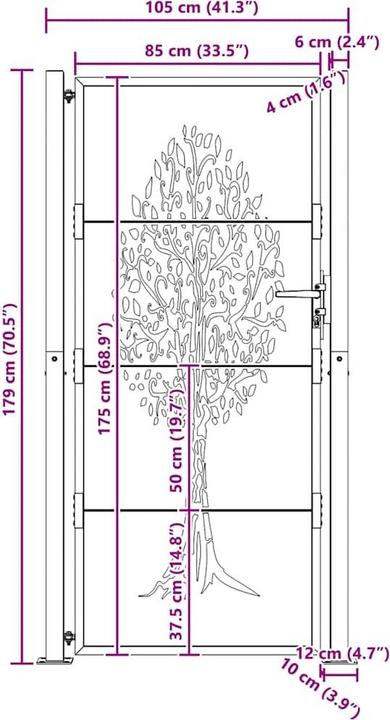Image du produit vidaXL Gartentor