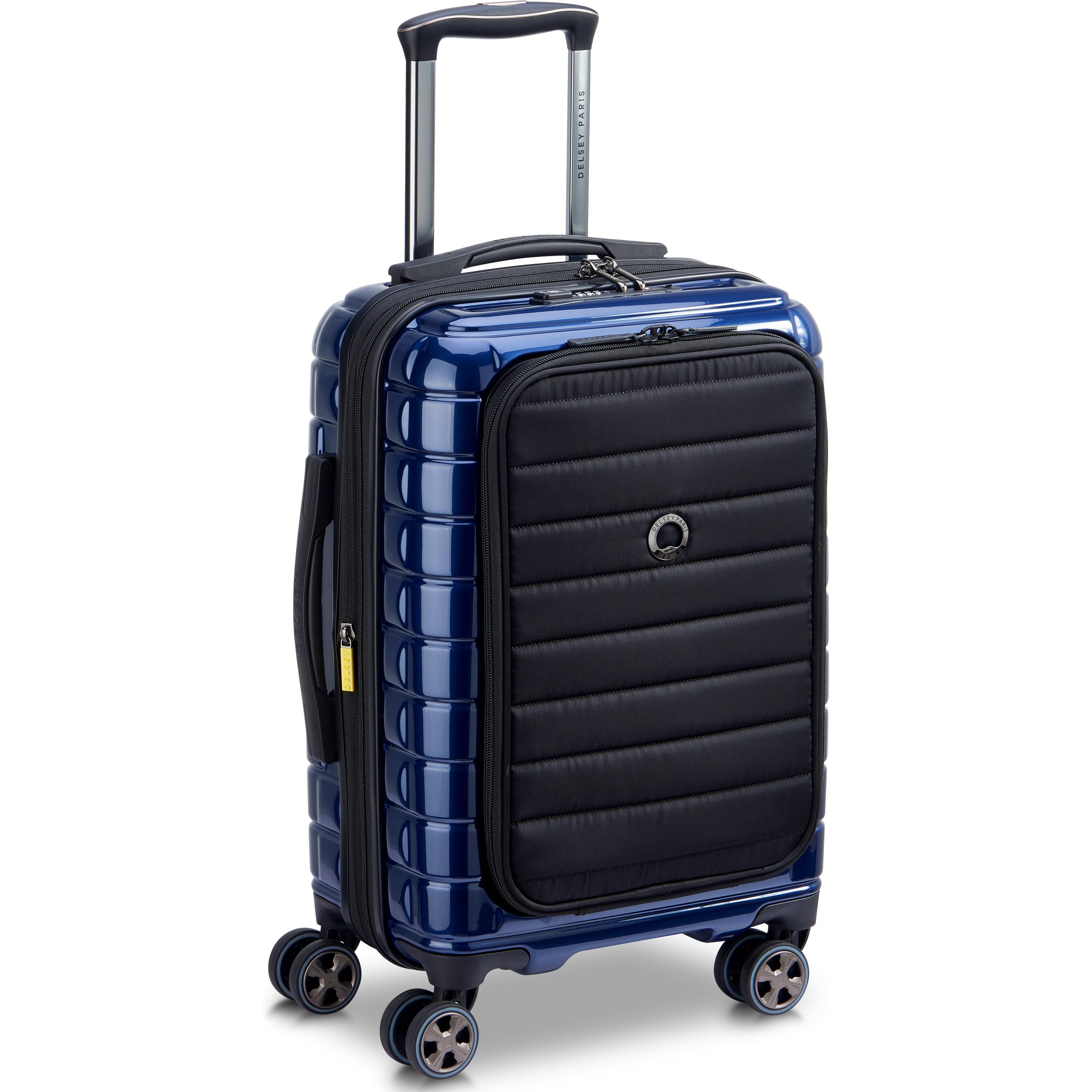 Delsey Blu Shadow 5.0 Kabinenwagen Erweiterbare Vordertasche Blau, Valigia,