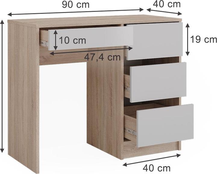 Produktbild Vicco Sherry mit Schubladen (90 x 75 x 40 cm)