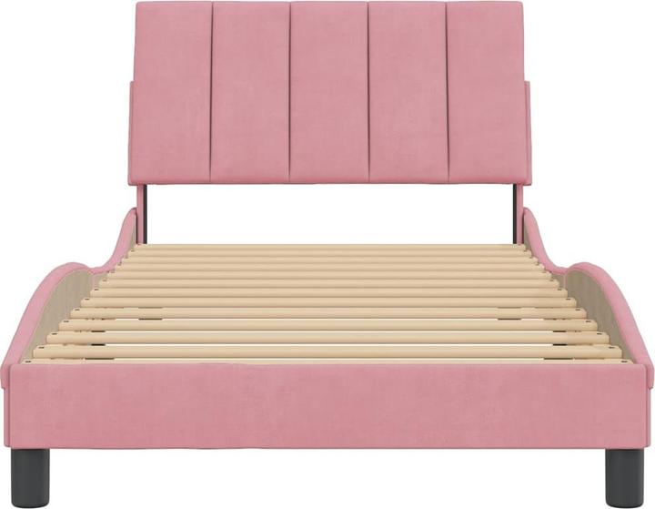 Produktbild vidaXL Bettgestell mit Kopfteil Samt (100 x 200 cm)