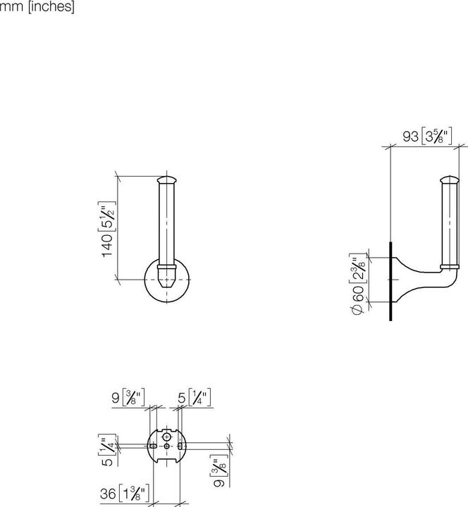 Produktbild Dornbracht Distributeur de rouleaux de papier de réserve MADISON, 83590361-39, 83590361-39