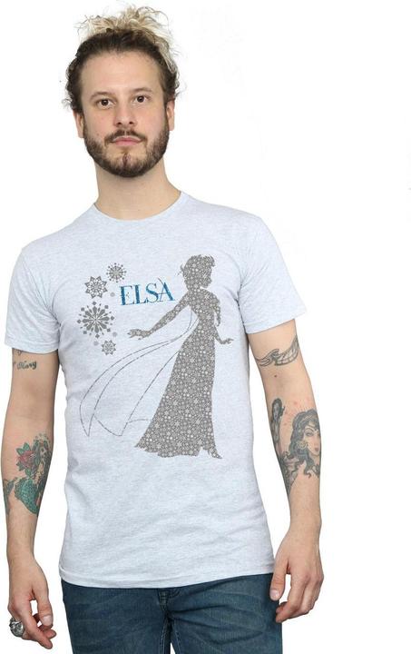 Immagine prodotto Disney Frozen Elsa Christmas Silhouette Maglietta Uomo (S)