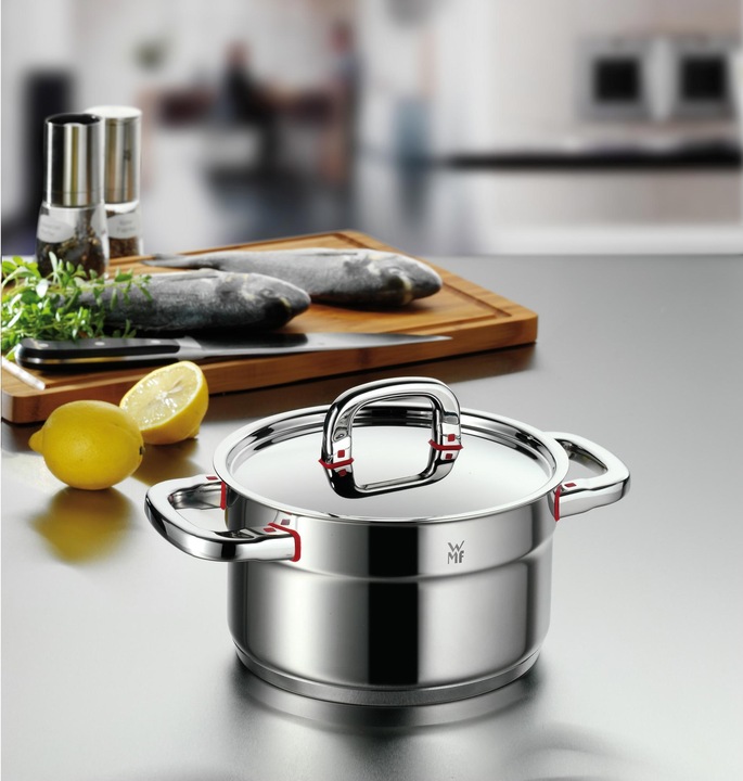 Actual product image WMF Cooking Pot Induction Meat Pot 20cm Pot 3,3l Lid PremiumOne Stainless Steel (20 cm, Pot, Stainless steel)