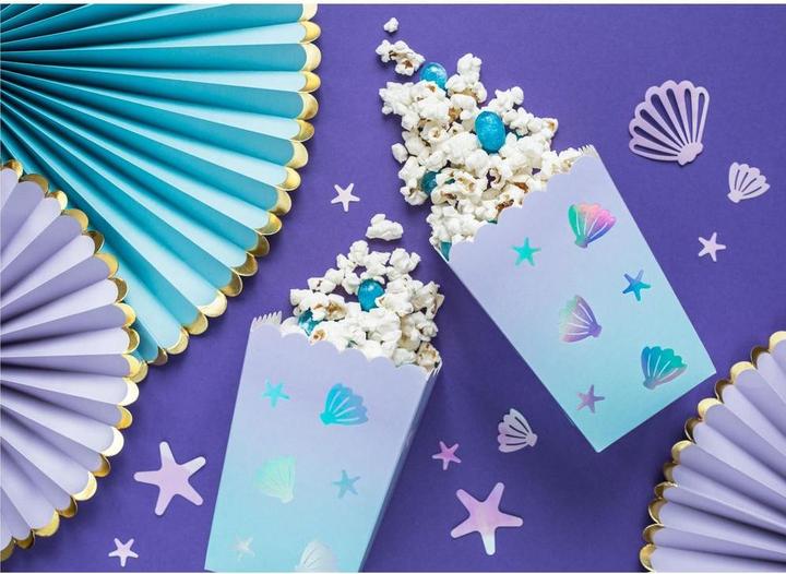 Produktbild Partydeco Popcornbox - Muscheln (6 Stück) (6 x)