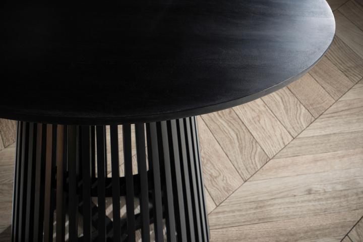 Produktbild FineBuy Esszimmertisch Esstisch 120x120x77 cm Massivholz Schwarz Küchentisch (120 x 120 x 77 cm)
