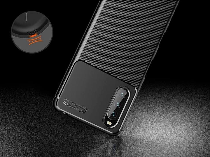 Produktbild Screenguard Sony Xperia 10 III Hülle Carbon Design TPU Case (Sony Xperia 10 III)