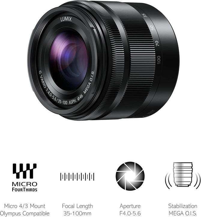 Produktbild Panasonic 35-100mm f/4.0-5.6 ASPH. Mega O.I.S. (Micro Four Thirds, Micro Four Thirds)