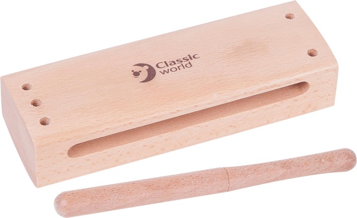Actual product image Classic World Wooden block drum with mallet