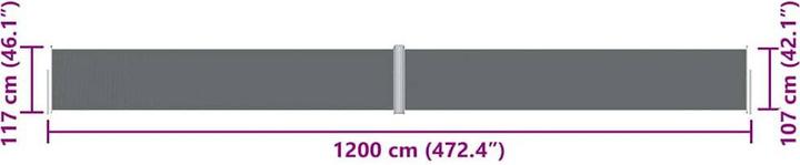 Produktbild vidaXL Seitenmarkise (12 m)