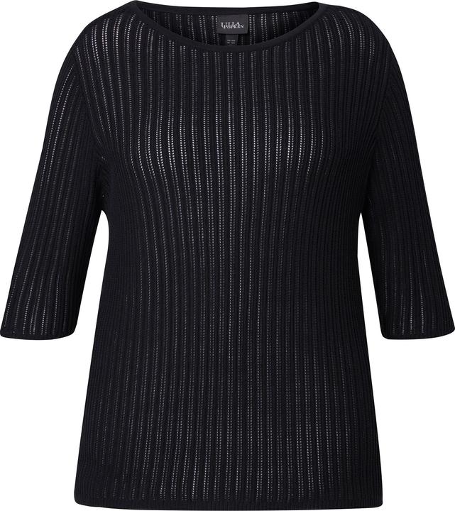 Produktbild Ulla Popken Pullover, Ajourmuster, U-Boot-Ausschnitt, Halbarm (46, 48)