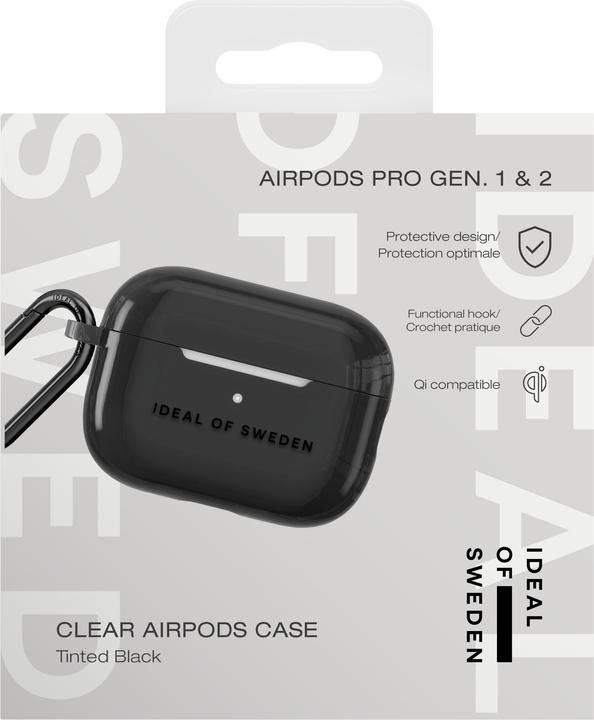 Produktbild iDeal Of Sweden Airpods Pro laadimiskarbiümbris (1/2 gen) Clear Case, Tinted Black (Kopfhörer Hülle)