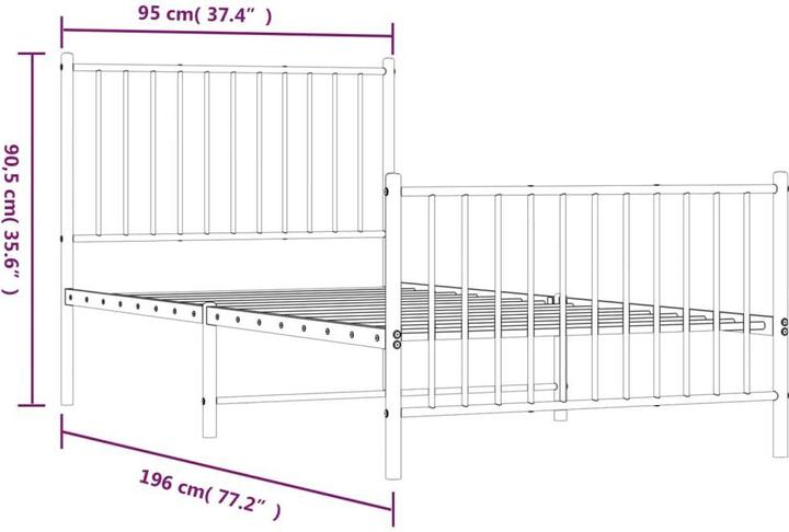Image du produit vidaXL Bettgestell (90 x 190 cm)