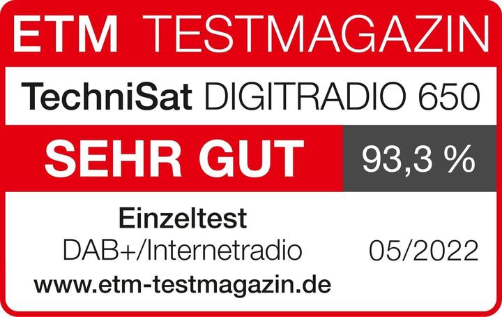 Produktbild TechniSat DigitRadio 650 (DAB+, FM, Internetradio, Bluetooth, WLAN)