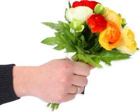 Immagine prodotto Mica Decorations Bouquet artificiale di ranuncoli arancioni (19 cm)