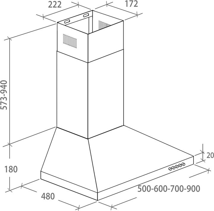 Produktbild Candy CCE116/1X (Wandhaube)