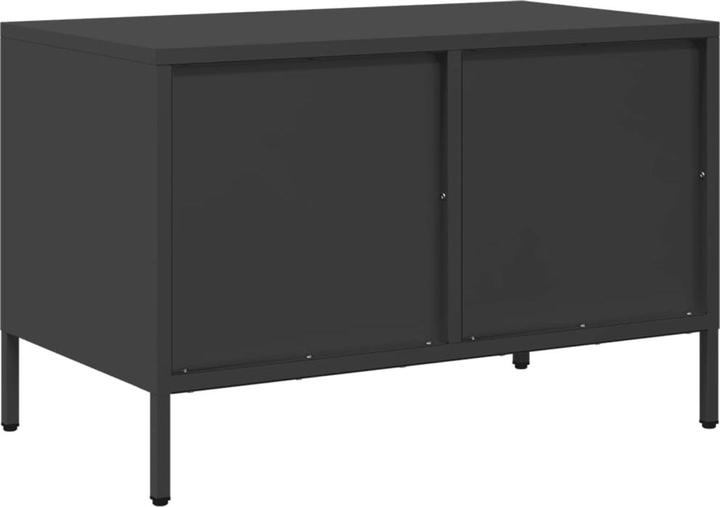 Produktbild vidaXL TV Schrank Fernsehtisch Fernsehschrank Lowboard TV Möbel Schwarz Stahl