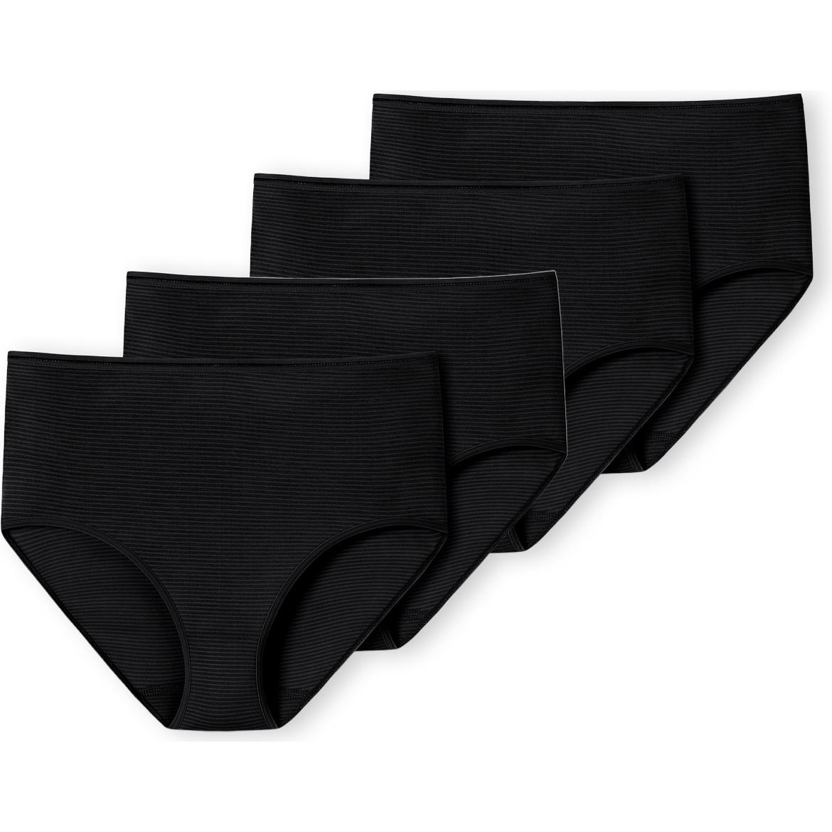 Schiesser, Damen, Unterhosen, 4er Pack Modal Essentials Midi Slip, Schwarz, (44, 4er Pack)
