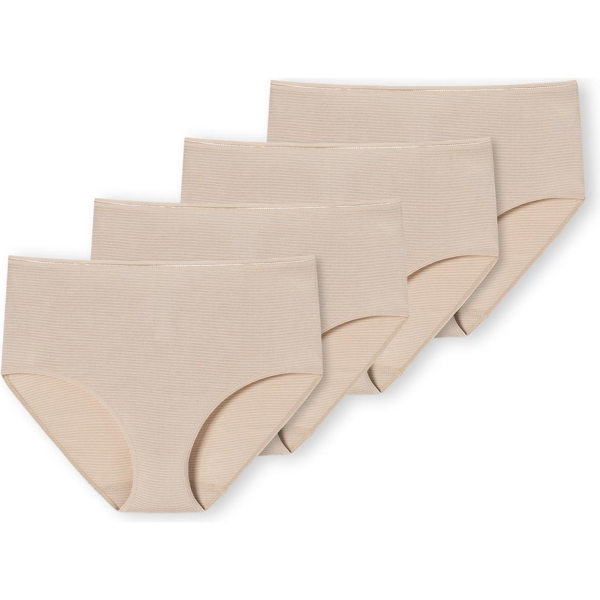 Schiesser, Damen, Unterhosen, 4er Pack Modal Essentials Midi Slip, Beige, (40, 4er Pack)