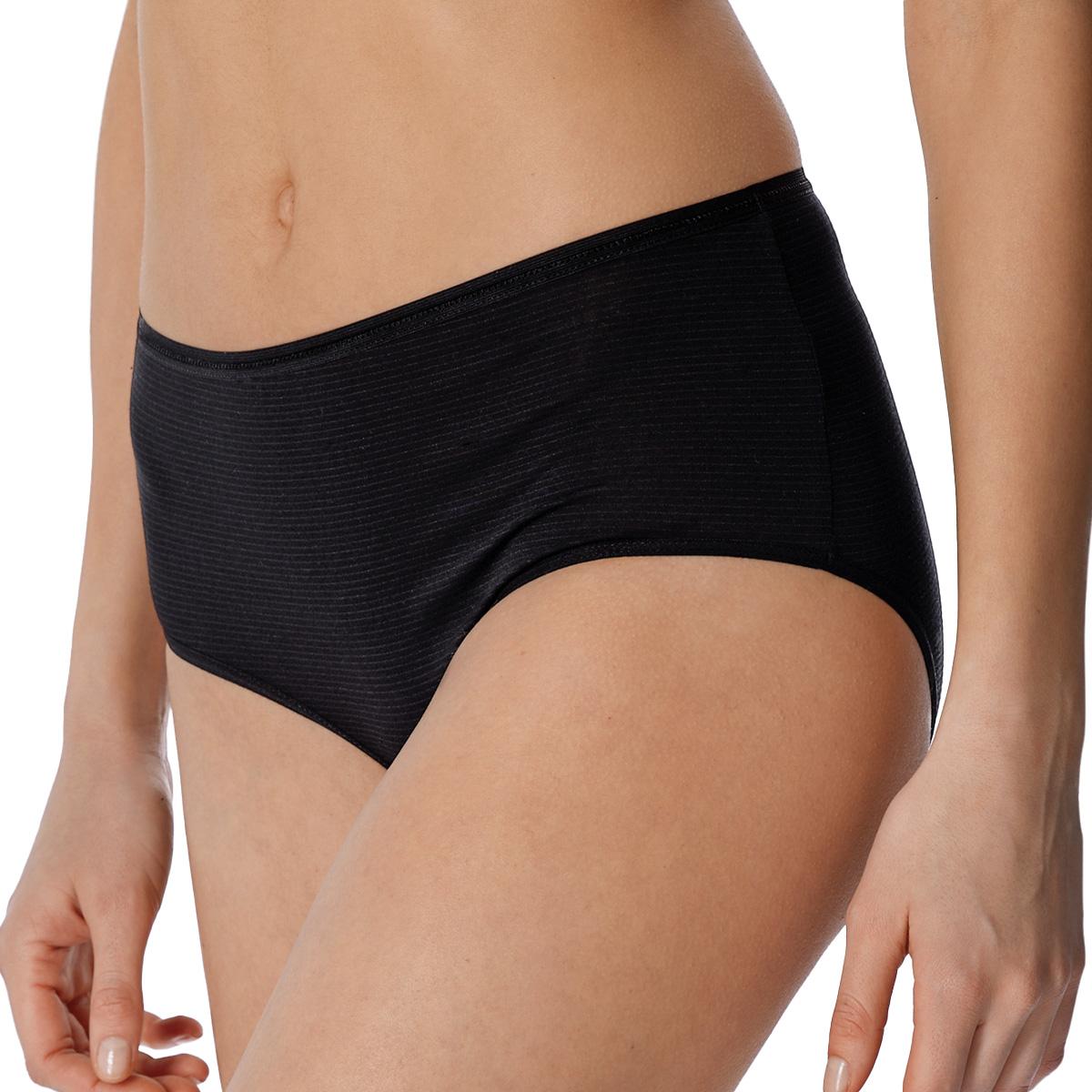Thumbnail - Schiesser, Damen, Unterhosen, 4er Pack Modal Essentials Midi Slip, Schwarz, (46, 3XL, 4er Pack)