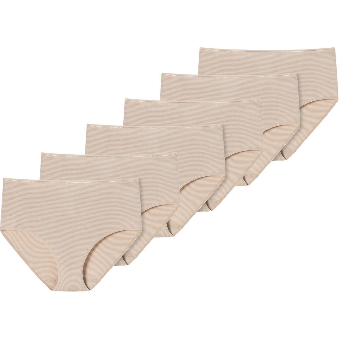 Schiesser, Damen, Unterhosen, 6er Pack Modal Essentials Midi Slip, Beige, (38, 6er Pack)
