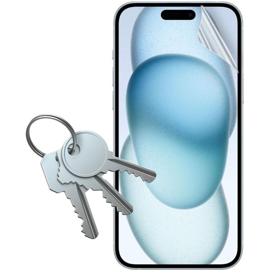 Screenguard 100% Display Schutz Folie Apple iPhone 15 Crystal Clear (1 Stück, Apple iPhone 15), Smartphone Schutzfolie, ...