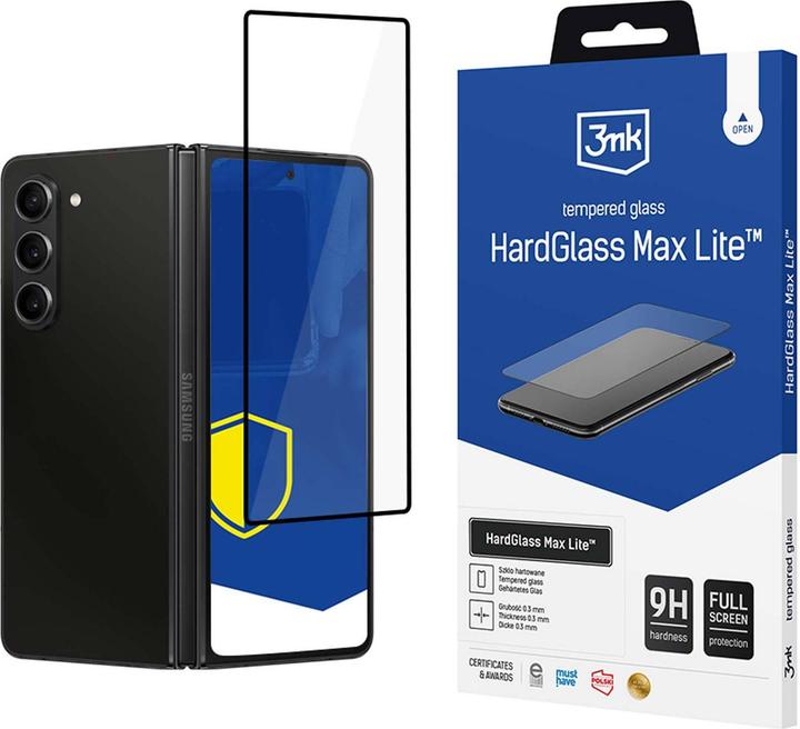 Produktbild 3MK Tempered glass HardGlass Max Lite Black for Samsung Galaxy Z Fold 6 (1 Stück, Samsung Galaxy Z Fold6)