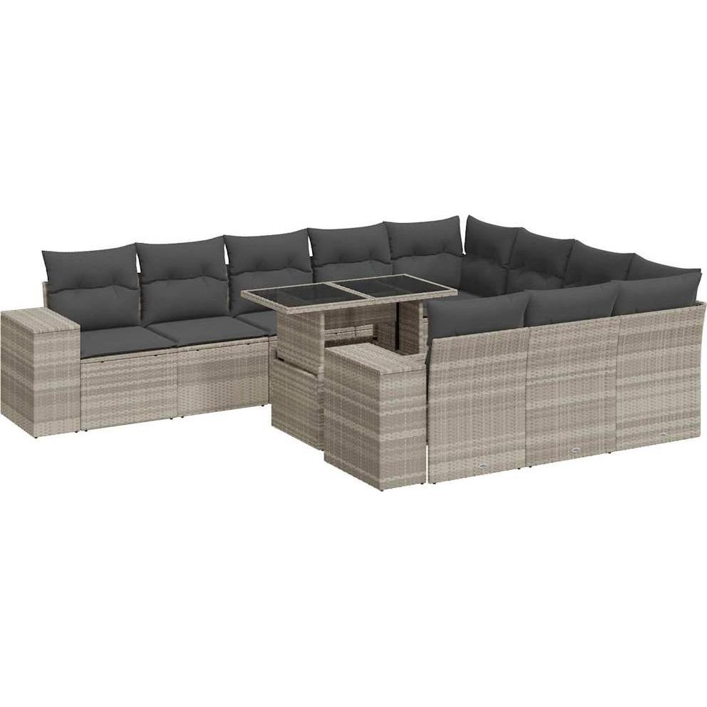 VidaXL, Gartenlounge, 10-tlg. Garten-Lounge-Set mit Kissen