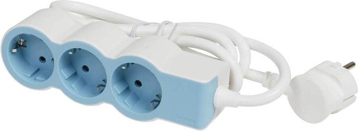 Immagine prodotto Legrand Presa multipla piatta 3x presa, cavo da 1,5 metri Soft Blue 694551 (3x, CEE 32/5)