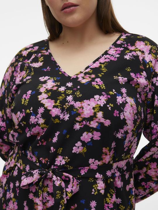 Produktbild Vero Moda Normal geschnitten Rundhals Curve Nicht verstellbare Bündchen Langes Kleid Kleid (50)