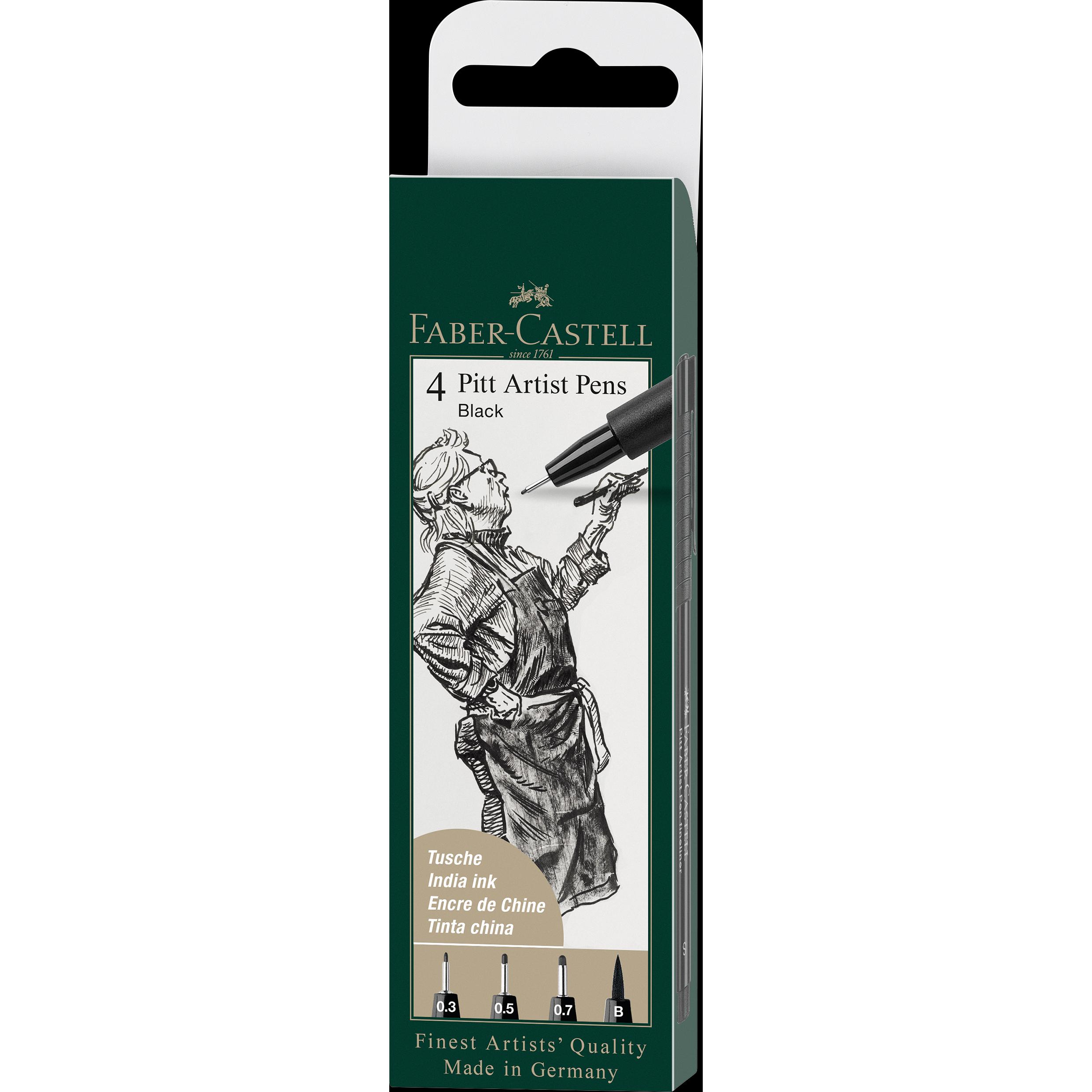 Thumbnail - Faber-Castell, Malstifte, Pitt artist pen (Black, 4 x)