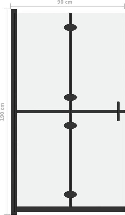 Produktbild vidaXL Duschwand (90 cm, 90 cm, 190 cm)