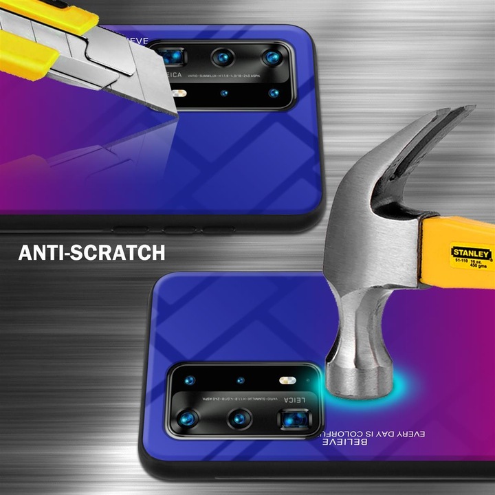 Produktbild Cadorabo TPU 2 Farben Glas Cover (Huawei P40 Pro+)