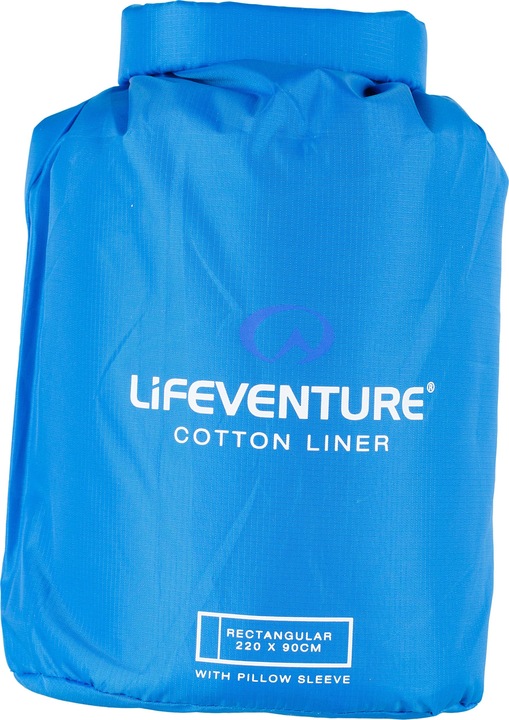 Produktbild Lifeventure Cotton Sleeping Bag Liner, Rectangular (Blue)
