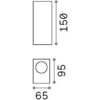 Thumbnail - Ideal lux, Gartenbeleuchtung, UP Wandleuchte G9 2-fach dimmbar Grau IP44 326993 (G9, IP44)