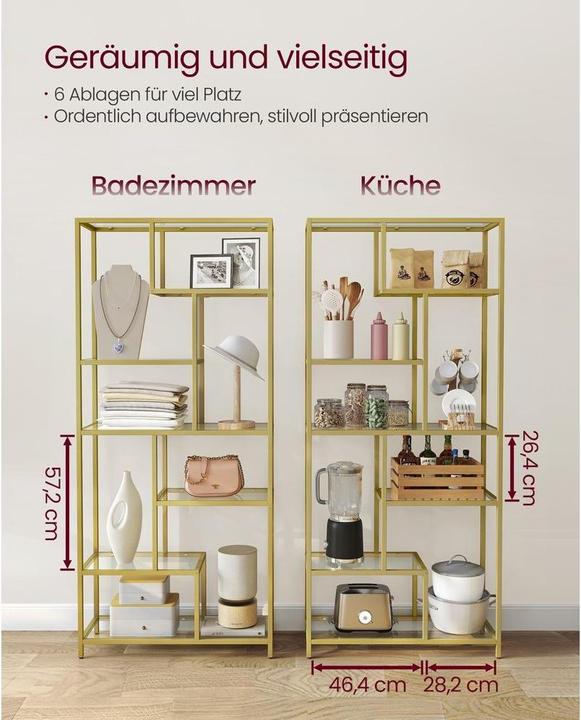 Produktbild Vasagle Regal (80 x 30 x 180.30 cm)
