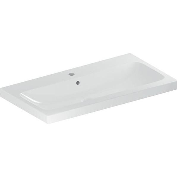 Geberit, Waschbecken, Waschtisch iCon Light 90 cm wei mit KeraTect Spezialglasur 501836002 (480 mm, 900 mm)