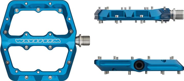 Productafbeelding Wolf Tooth Waveform pedalen, groot, platformpedaal, blauw