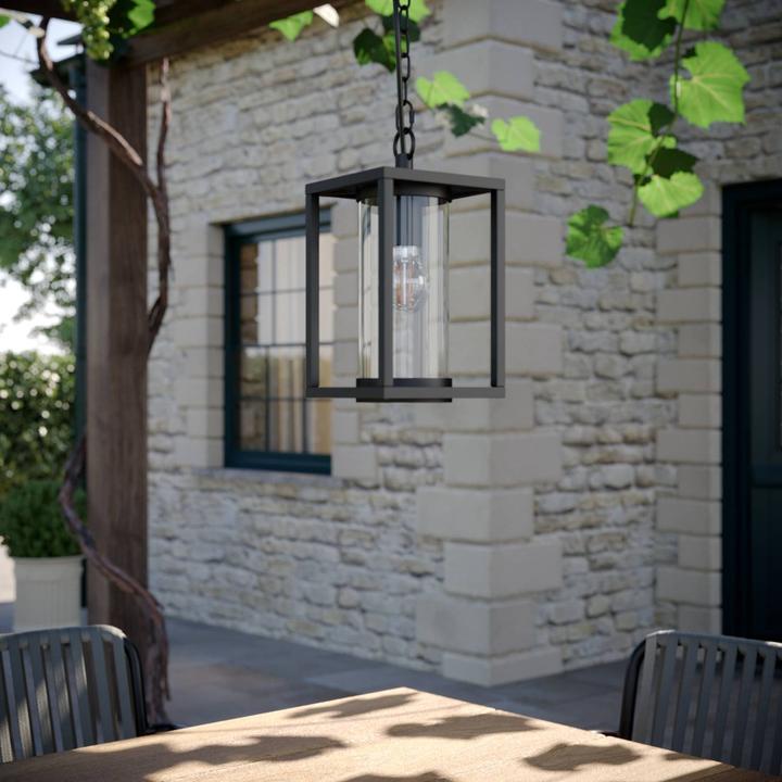 Actual product image Lucande Ferda outdoor pendant light Graphite (E27, IP44)