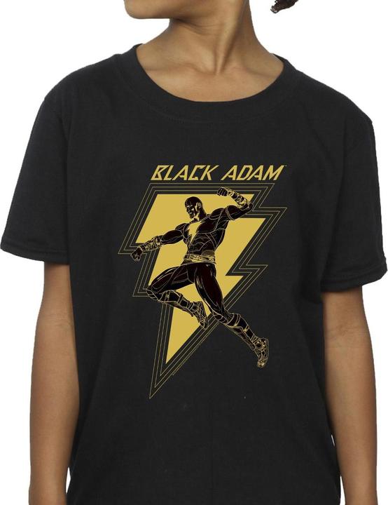 Produktbild Black Adam Golden Bolt Chest TShirt Mädchen (140, 146)