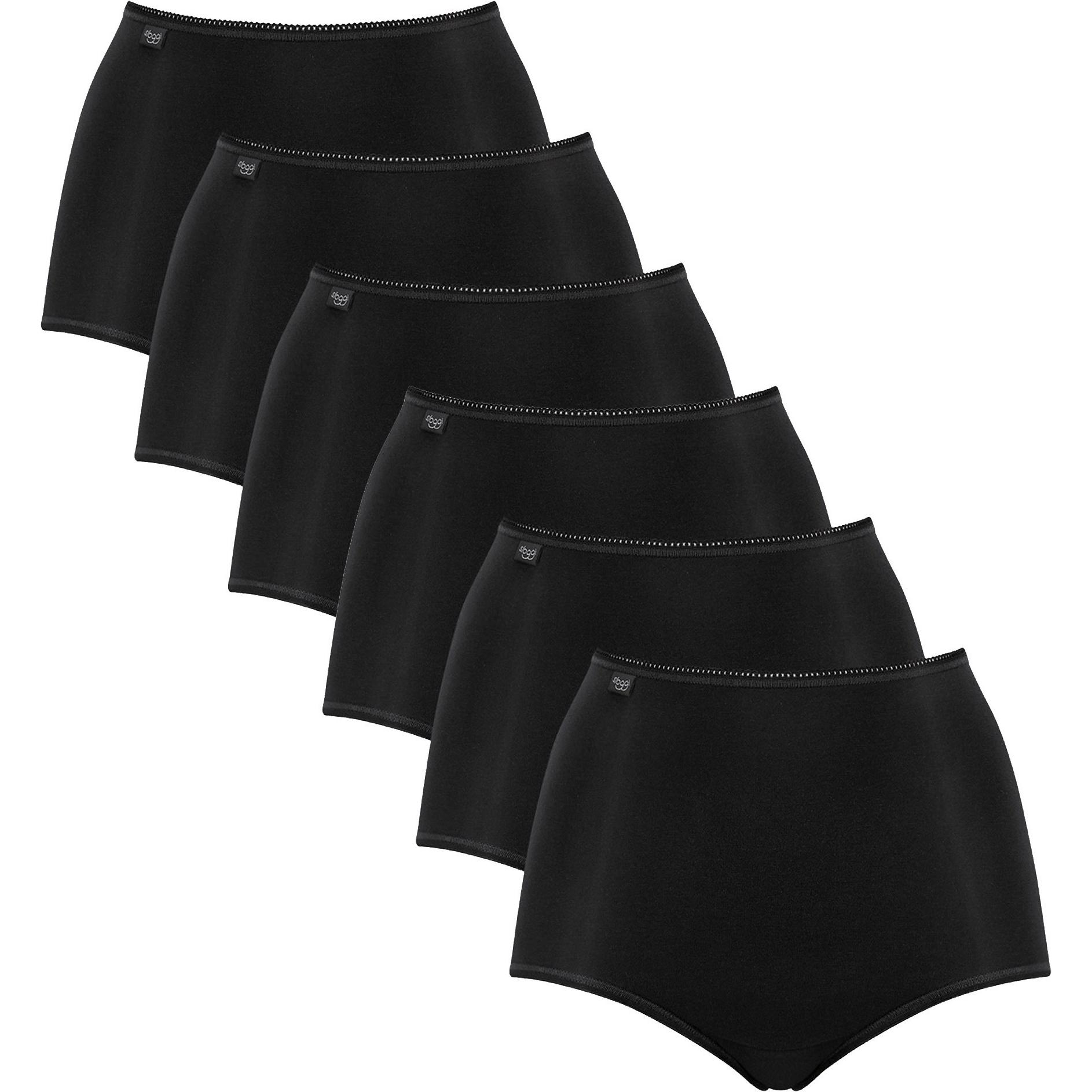 Sloggi, Damen, Unterhosen, Slip Casual, Schwarz, (46, 6er Pack)
