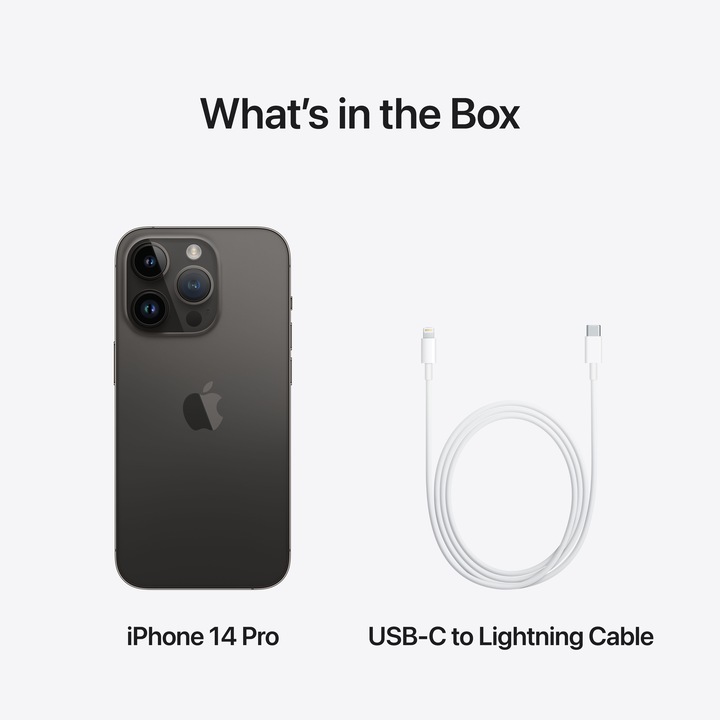 Produktbild Apple iPhone 14 Pro (256 GB, Space Black, 6.10", SIM + eSIM, 48 Mpx, 5G)