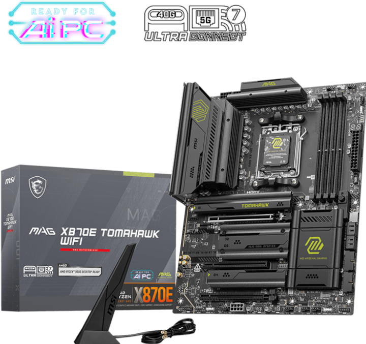 Image du produit MSI MAG X870E TOMAHAWK WiFi (AM5, AMD X870E, ATX)