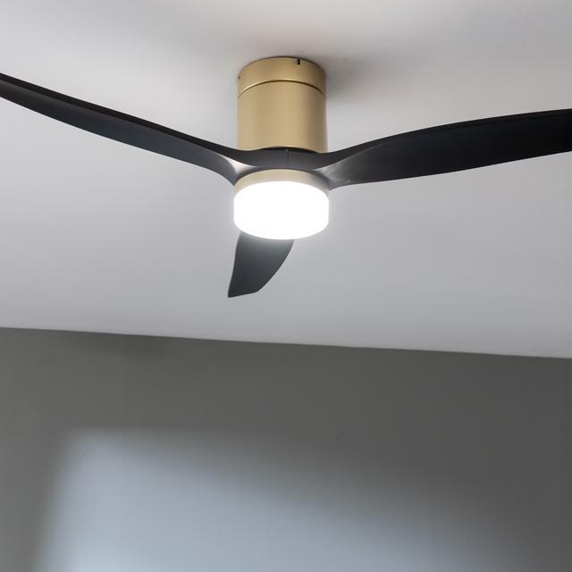 Actual product image Cecotec Deckenventilator Mit Lampe Energysilence Aero 5600 Aqua Schwarz Gold 20 W 40 W