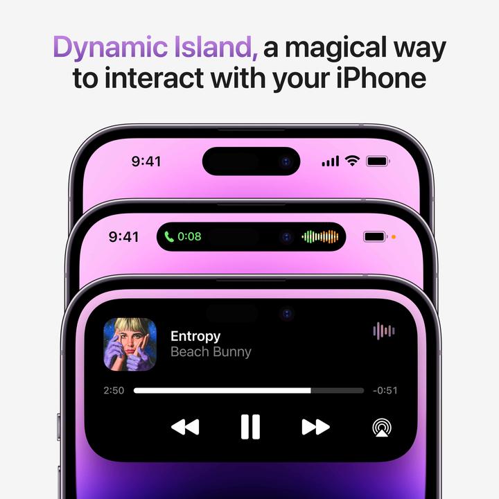 Produktbild Apple iPhone 14 Pro (256 GB, Deep Purple, 6.10", SIM + eSIM, 48 Mpx, 5G)