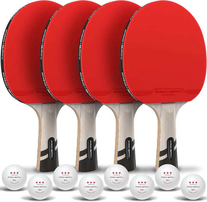 Image du produit Pro spin Tischtennisschläger-Set für 4 Spieler