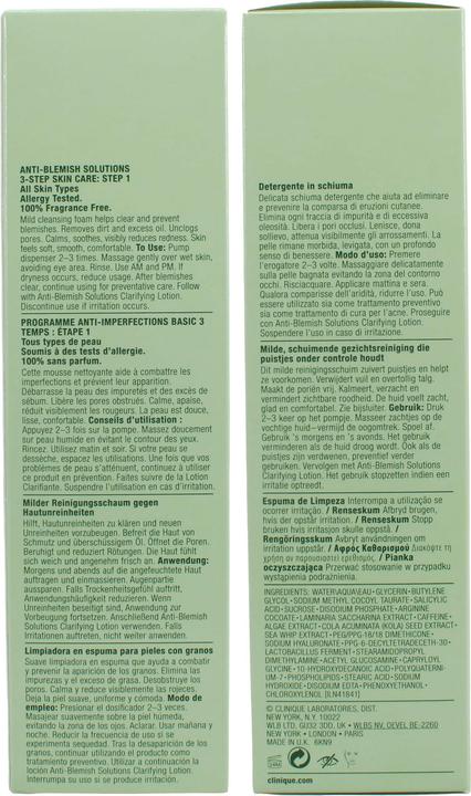 Actual product image Clinique Anti-Blemish (Cleansing Foam, 125 ml)