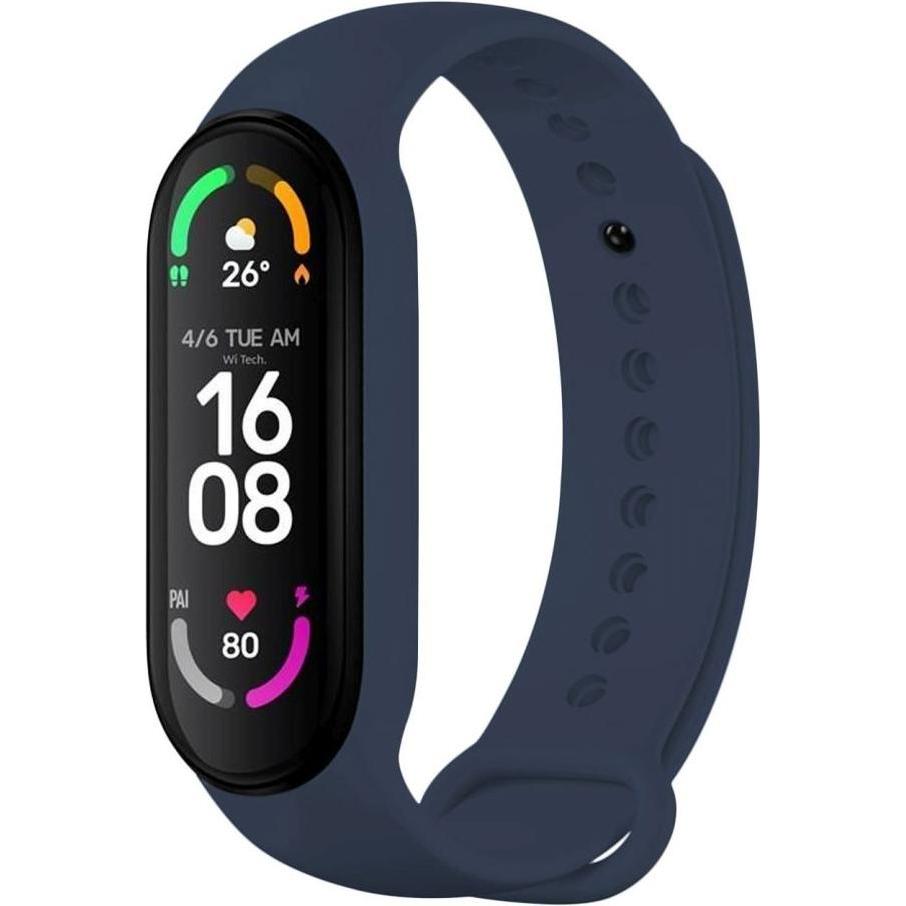 Fixed Cinturino in silicone Xiaomi Band 7/ mi Band 6/ mi Band per 5 smart class, blu (Silicone), Cinturini per orologi, Blu