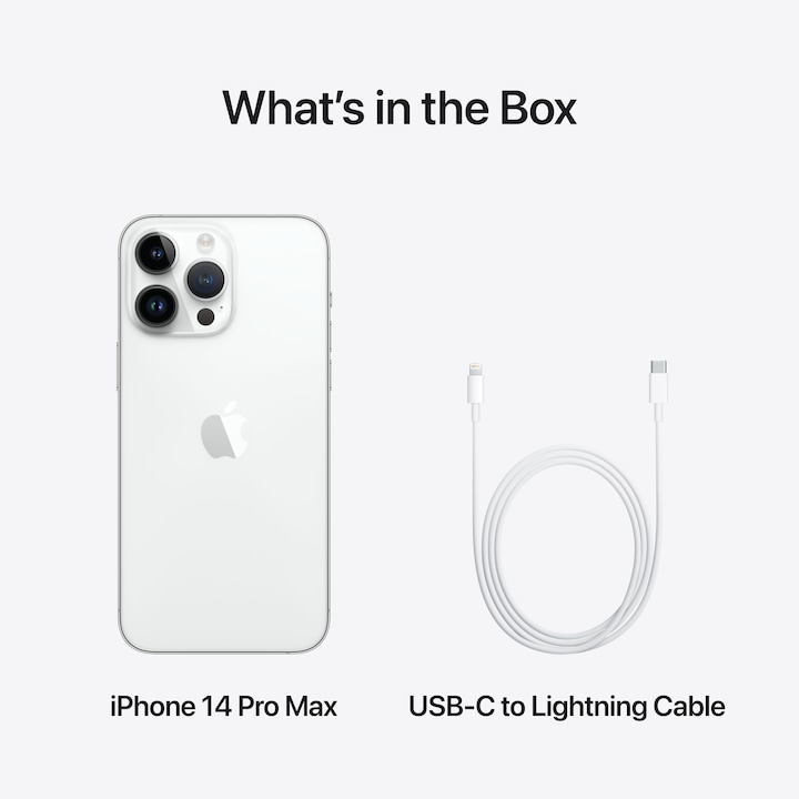 Produktbild Apple iPhone 14 Pro Max (256 GB, Silver, 6.70", SIM + eSIM, 48 Mpx, 5G)