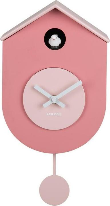 Produktbild Karlsson Wandklok Grato Cuckoo - Lichtroze - 9.2x17.5x33.2cm - Wandklok Scandinavisch