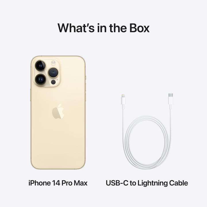 Produktbild Apple iPhone 14 Pro Max (128 GB, Gold, 6.70", SIM + eSIM, 5G)